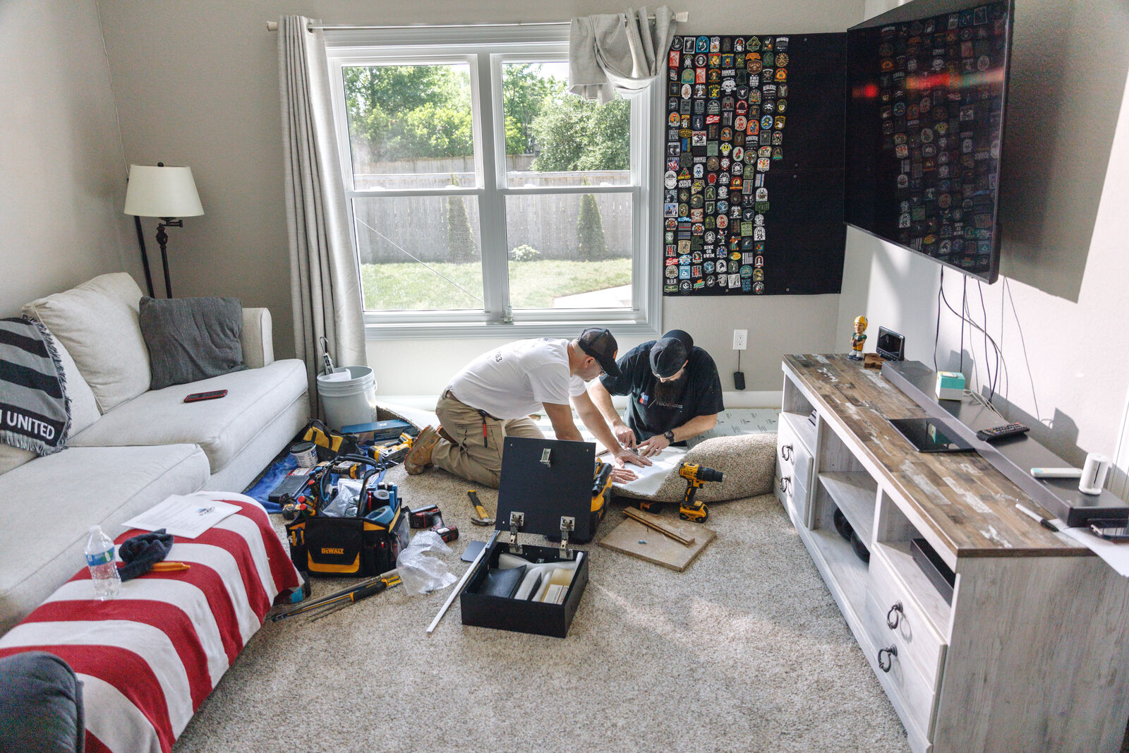 FloDo installation in a living room